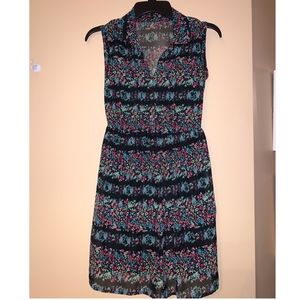 Floral Collared Button Up Dress